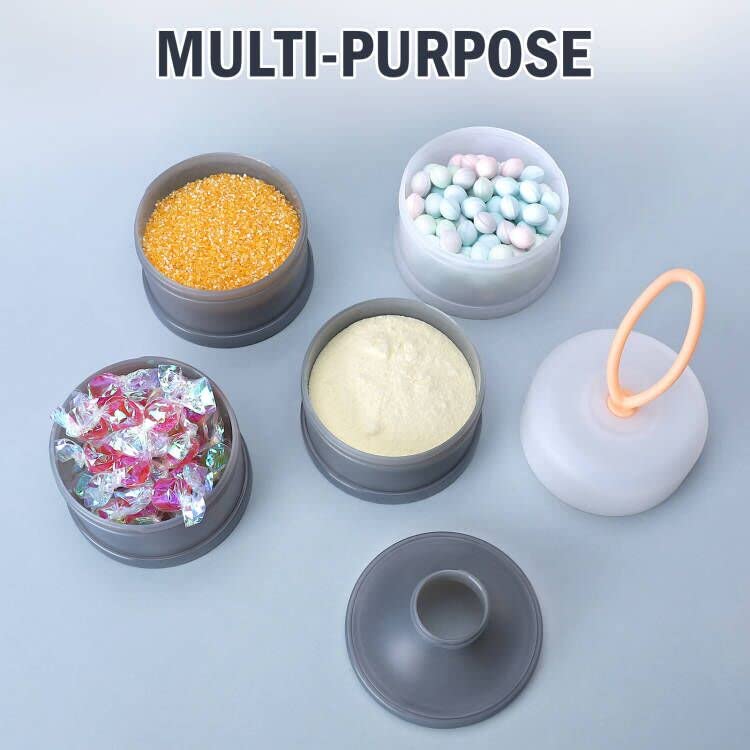 Accmor 2 Pack Baby Formula Dispenser On The Go, Stackable Formula Dispenser Formula Container to Go, Non-Spill Portable Milk Powder Kids Snack Storage Container, BPA Free