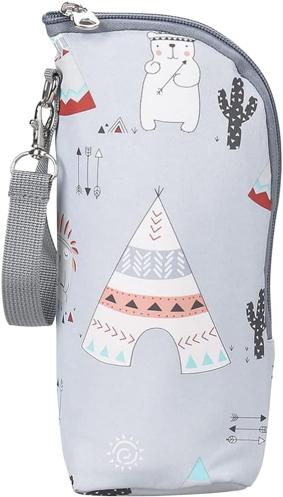 Kisangel Infant Bottles 1pc Car Milk Bottle Warmer Portable Baby Bottle Bag Insulated Milk Bottle Bag Keep Warm Carrying Sleeve Pouch for Newborn Toddler Baby Bottles