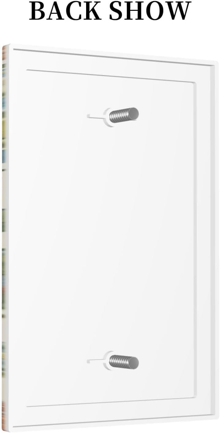 Decorative Switch Covers Plate Rustic Plant Garden Leaf Flower Butterfly 1 Gang No Device Single Blank Outlet Covers Wall Plate Cover Light Switch Plate Electrical Faceplate for Bedroom Decor