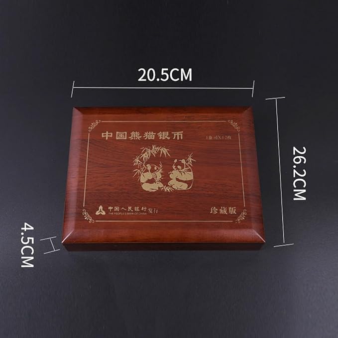 12 Coins Wooden Storage Box Case Display Collection Holder Container for 45mm 1 Ounce Coins