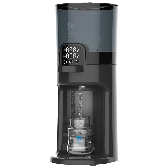 Bellababy Instant Baby Bottle Warmer,Warm Water Dispenser for Making Formula Bottle Instantly,Detachable Container Easy Cleaning,24/7 Keep Warm, Adjustable Temperature(Dark,110V Only)