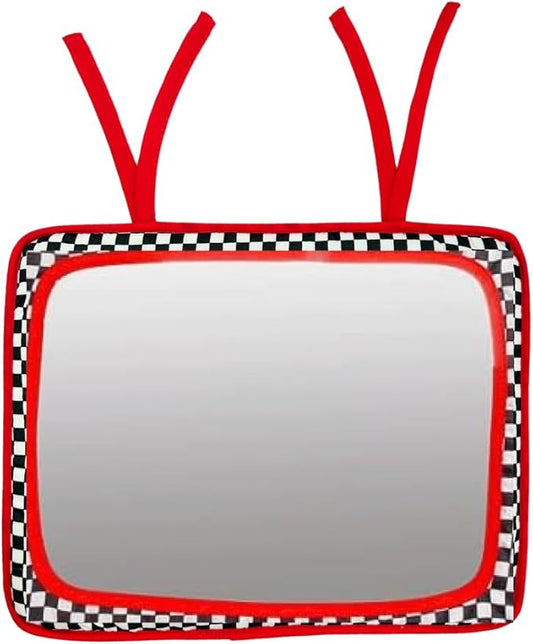 Genius Baby Toys Reversible Crib Mirror With High Contrast Colors - Easy to Attach, Lightweight and Portable - Great for Tummy Time