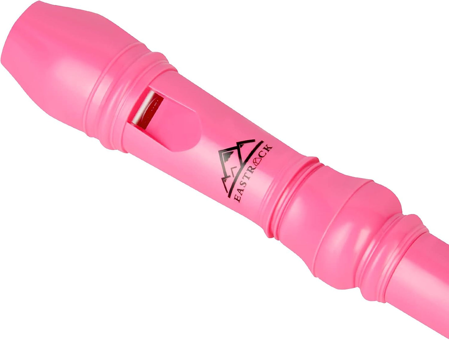 Eastrock Recorder Instrument German Style Soprano Recorder Pink 3 Pieces for Beginners with Cleaning Rod, Fingering Chart, Packing Bag, Thumb Rest