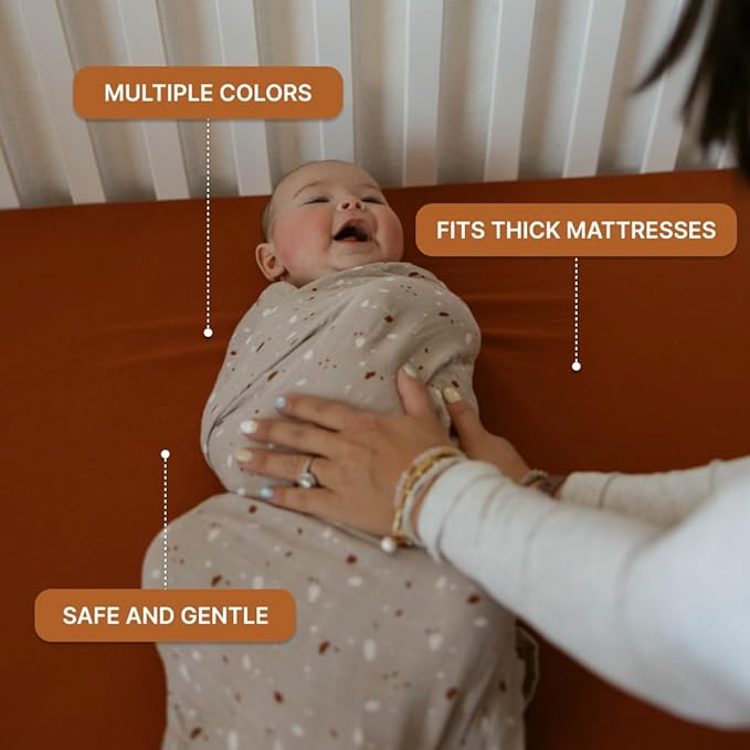 Parker Baby Soft & Durable Fitted Baby Crib Sheets | Snug Fit for Standard Crib Mattresses | Machine Washable, Fade-Resistant & Modern Nursery Designs