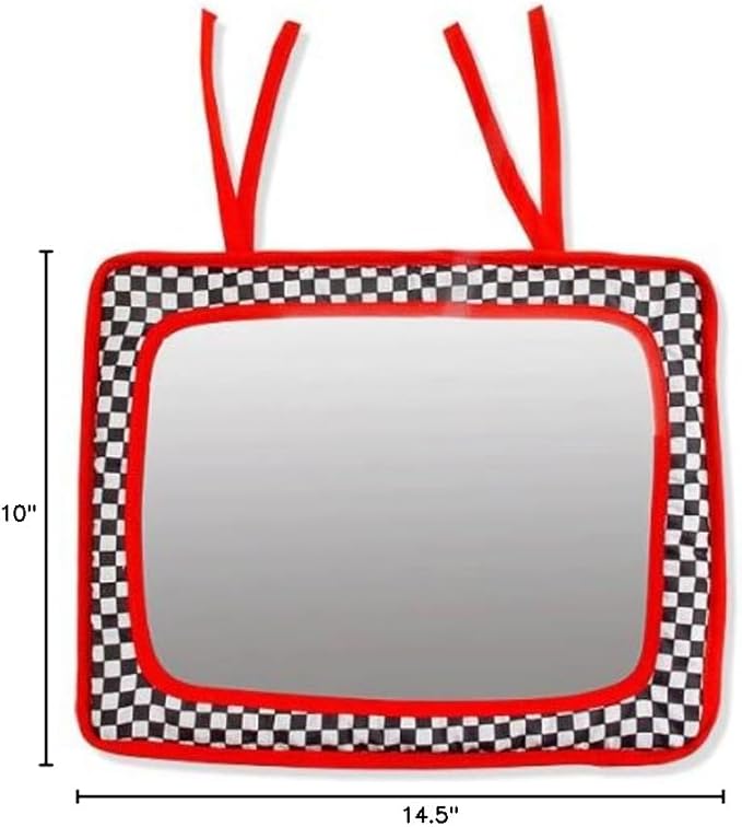 Genius Baby Toys Reversible Crib Mirror With High Contrast Colors - Easy to Attach, Lightweight and Portable - Great for Tummy Time