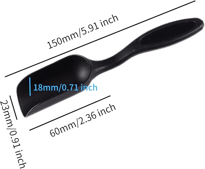 10Pcs Mini Shovel,Plastic Mini Gardening Shovel Spoons Soil Scoops,Cultivation Digging Transplanting Tools for Succulents Potted Flowers,Sand Scoops/Coffee Beans/Milk Powder Scoops (All Black)