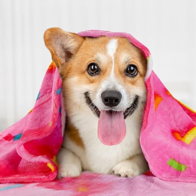 Zulay Donut Blanket - Novelty Big Round Pink Glazed for Adults and Kids - Premium Soft Flannel for Indoors, Outdoors, Travel, Home - 285 GSM, 47 Inches