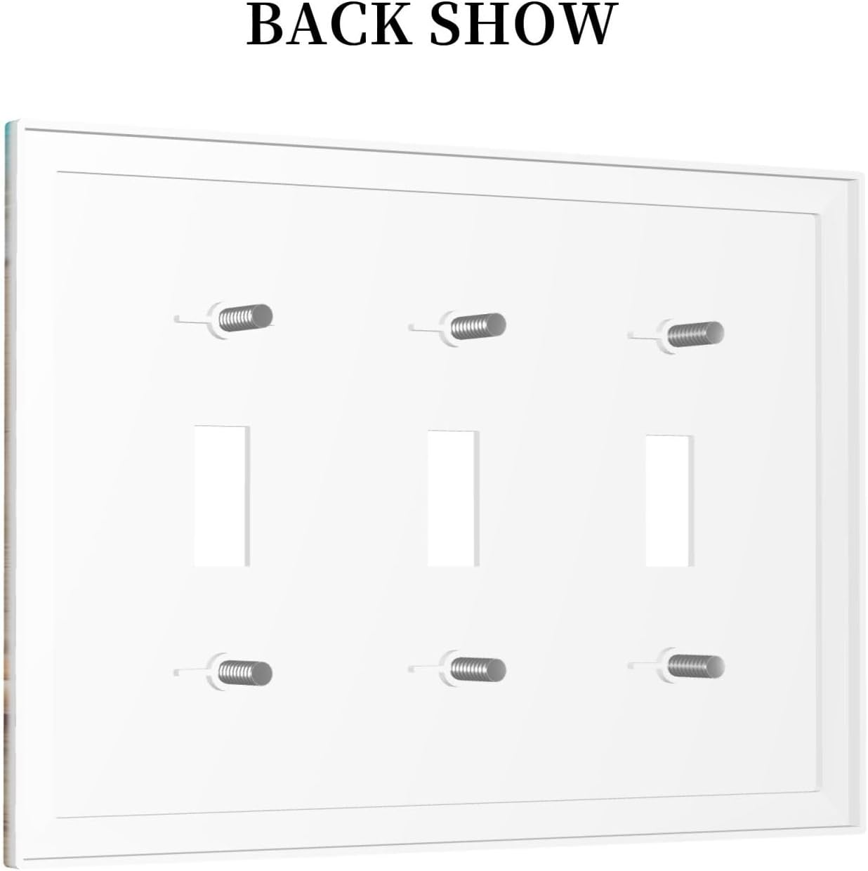 Decorative Switch Covers Plate Beachy Sea Ocean Seashell Starfish 3 Gang Artistic Wall Plate Unique Triple Toggle Light Switch Plate Jumbo Faceplate for Bathroom Bedroom Home Decor