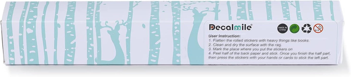 decalmile Bear Sleeping on The Moon Wall Decals Hot Air Balloon Animals Clouds Wall Stickers Baby Nursery Kids Bedroom Playroom Wall Decor