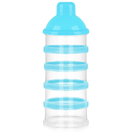 Accmor Formula Dispenser On The Go, 5 Compartments Stackable Formula Container for Travel, Baby Milk Powder Kids Snack Container, BPA Free