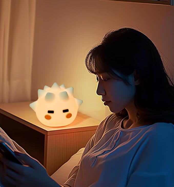Night Light for Kids, Silicone Touch Night Light for Baby Nursery, Voice-3-Level Warm Light Adjustment Portable Nursing Room Light, Rechargeable Nightlight for Girls and Boys Bedside Gift