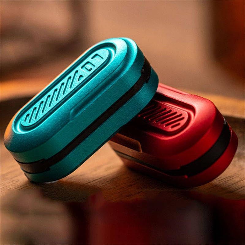 Fidget Slider EDC Adult Metal Fidget Toys ADHD Tool Anxiety Stress Relief Toys Fun Office Desk Toys Gifts for Boyfriend and Father (Blue)