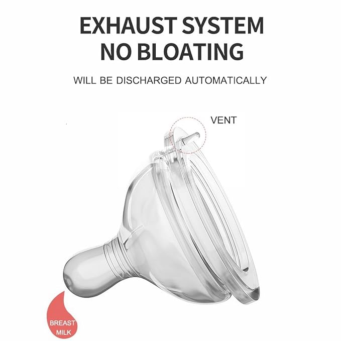 Baby Bottle Nipple, 100% Silicone,Replacement Baby Bottle Nipple for Babies, Newborn,Preemie 0-3 0-6 6-12 12+ Months