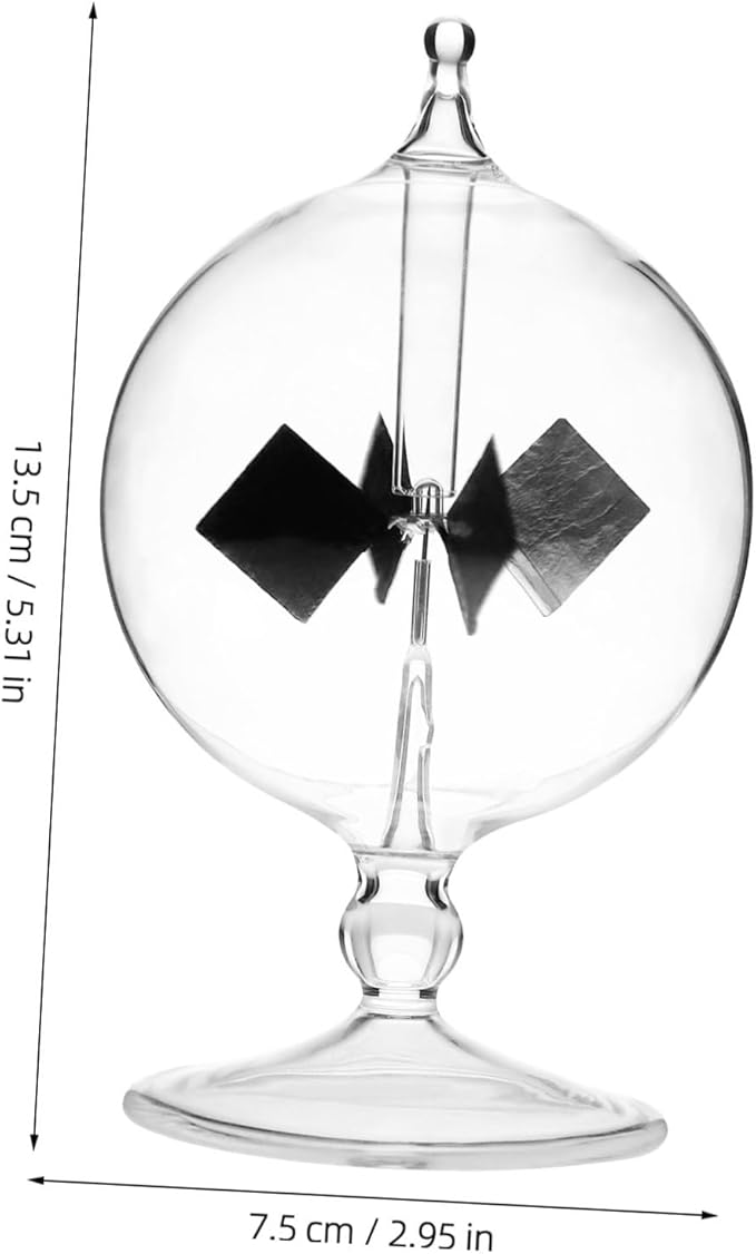 iplusmile Solar Power Radiometers, Sun Light Energy Vanes Windmill Rotating Glass Crookes Educational Teaching Study Tool for Office, Home, School
