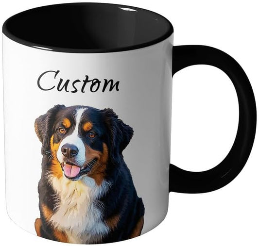 Custom Mug, Customized Photo Coffee Mug Oil Painting Effect, Personalized 11 Oz Ceramic Mug with Text Photo, Taza Personalizadas for Men Women