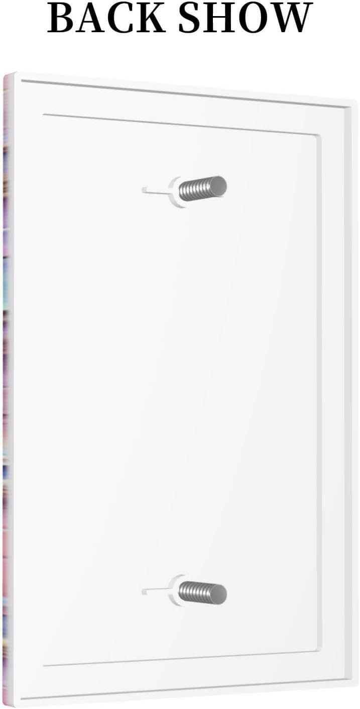 Decorative Switch Covers Plate Cute Pink Purple Mermaid Scales 1 Gang No Device Single Blank Outlet Covers Wall Plate Cover Light Switch Plate Electrical Faceplate for Bedroom Home Decor