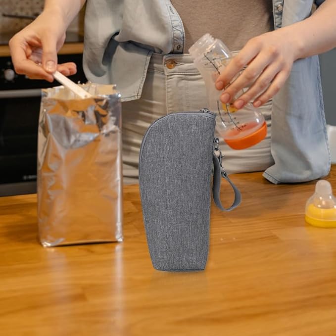 BESPORTBLE Milk Bottle Warmer Insulated Bag, 2Pcs Portable Baby Bottle Tote Insulated Breastmilk Cooler Warmer Bag for Nursing Mom Daycare Travel