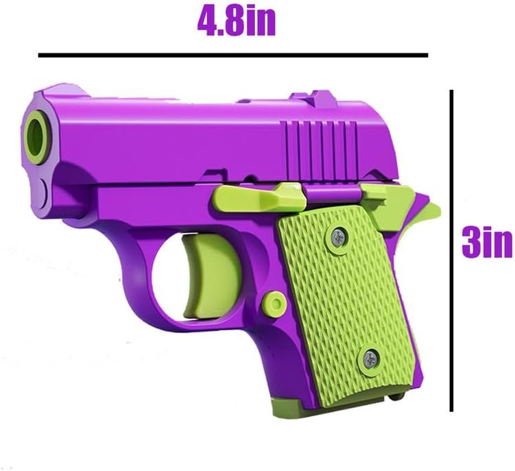 Easter Basket Stuffers,1911 3D Printed Small Pistol Toys, Stress Relief Pistol Toys for Adults, Suitable for Relieving ADHD, Anxiety,Easter Fillers Easter Gifts for Boys(Pink&White)
