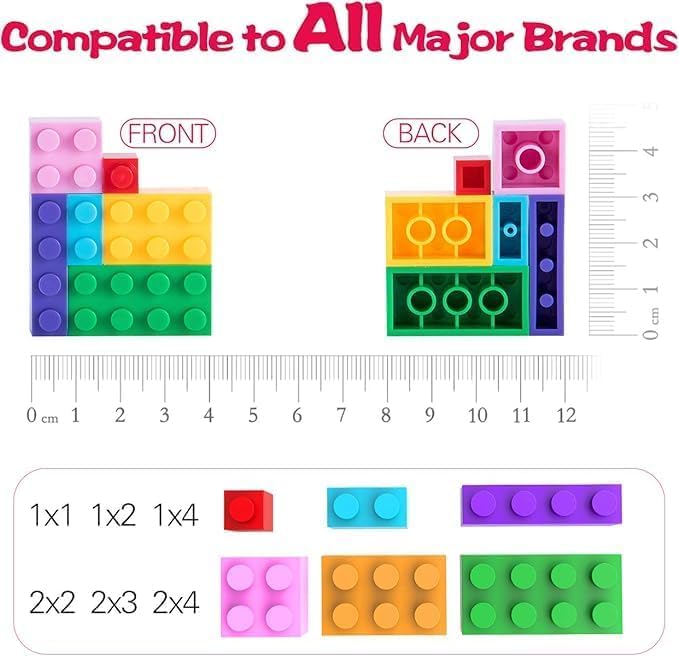 1500 Pieces Building Bricks, Classic Bulk Building Bricks Set Creative Building Toy Compatible with All Major Brands - 16 Shapes / 10 Colors