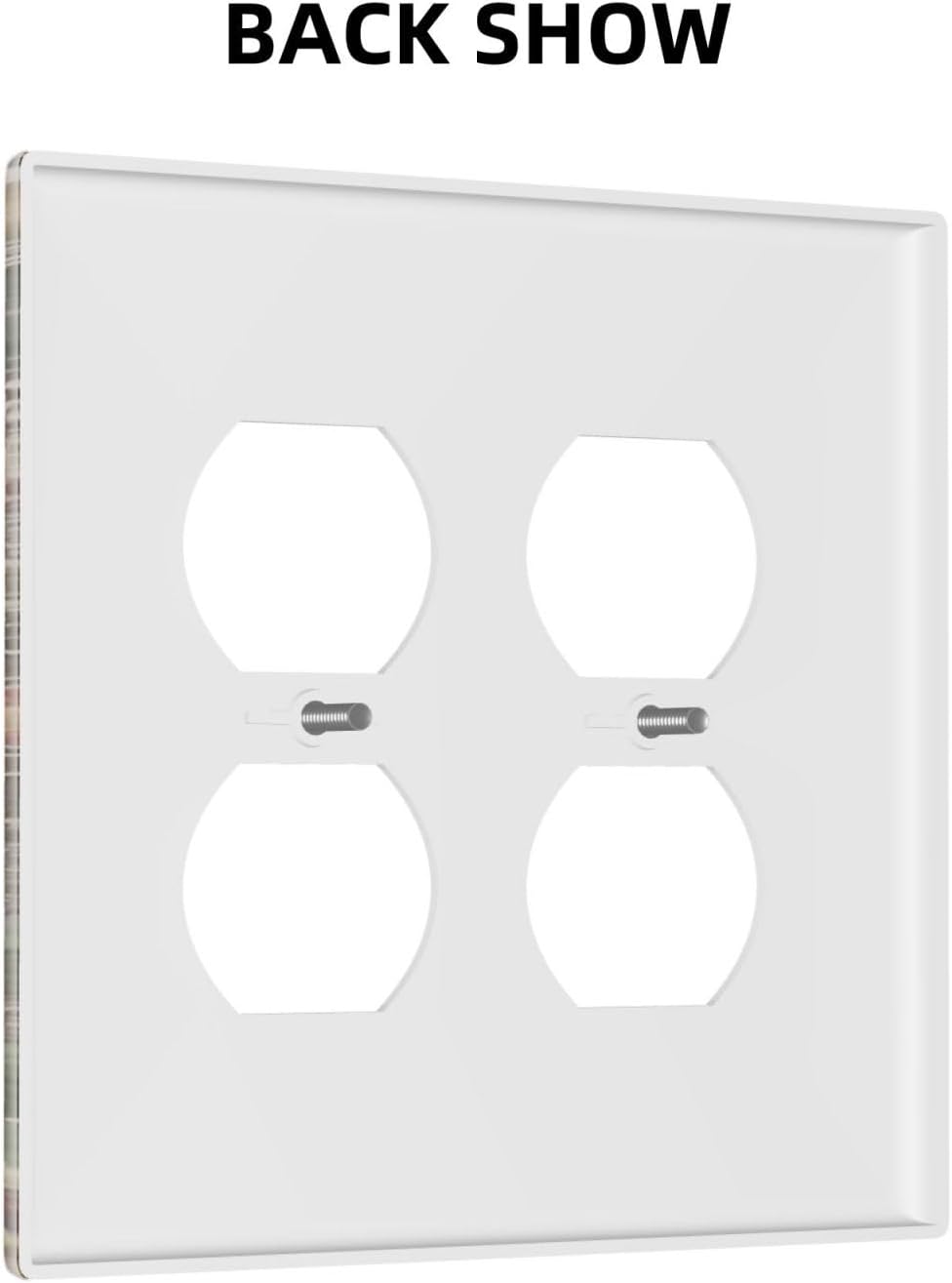 Decorative Outlet Covers Rustic Mushroom Garden Red Strawberry 2 Gang Wall Plate Cover Double Duplex Receptacle Two Switch Light Switch Cover Plate Jumbo Faceplate for Home Decor