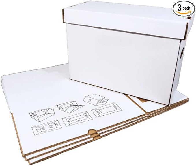 3-Pack • Short Comic Book Storage Box • Woodhaven Trading Firm Brand