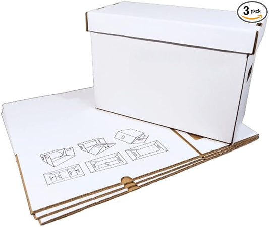 3-Pack • Short Comic Book Storage Box • Woodhaven Trading Firm Brand