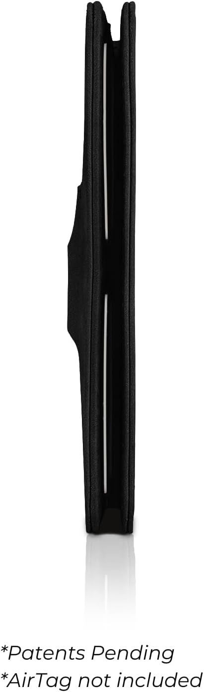 Kings Loot Passport Holder Wallet | RFID Blocking Leather Travel Wallet with Built-in Airtag Holder | Holds 1-6 Cards & Passport | Easy Pull Tab | Travel Wallets (Onyx Black)