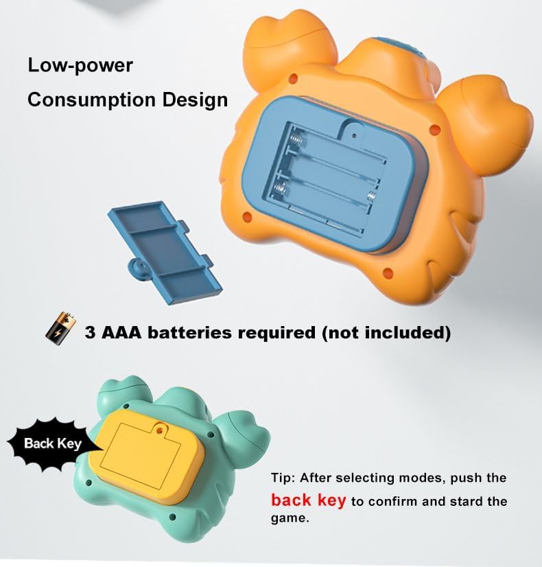 Quick Push Bubbles Pop Fidget Toy It Game, Fast Push Light Up Pop Interactive Sensory Toy, Fast Push Button Game for Kids Adult, Stress Relief Handheld Game Present Toy for 3 4 5 6 7 Years Boy Girl