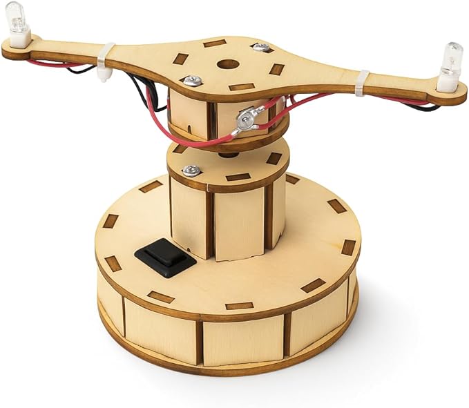 STEM Kits for Kids Age 8-10, STEM Toys for Boys 8-12, Wooden LED Spinner Model Building Kits, Wood 3D Puzzles 8-13, Science Crafts Projects, Gifts for 8 9 10 11 12 13 14 Year Old Teen Boys Girls