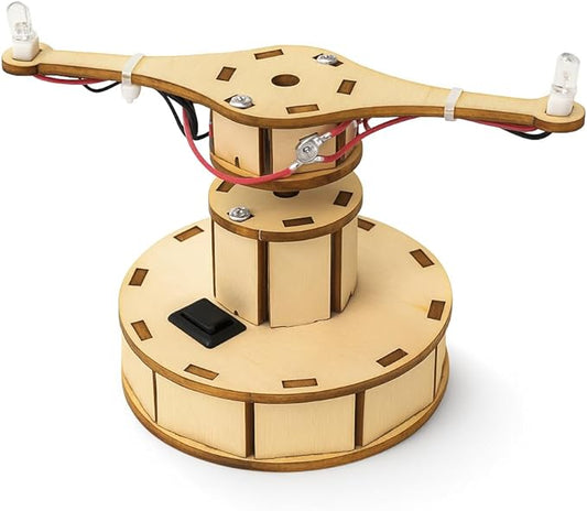STEM Kits for Kids Age 8-10, STEM Toys for Boys 8-12, Wooden LED Spinner Model Building Kits, Wood 3D Puzzles 8-13, Science Crafts Projects, Gifts for 8 9 10 11 12 13 14 Year Old Teen Boys Girls