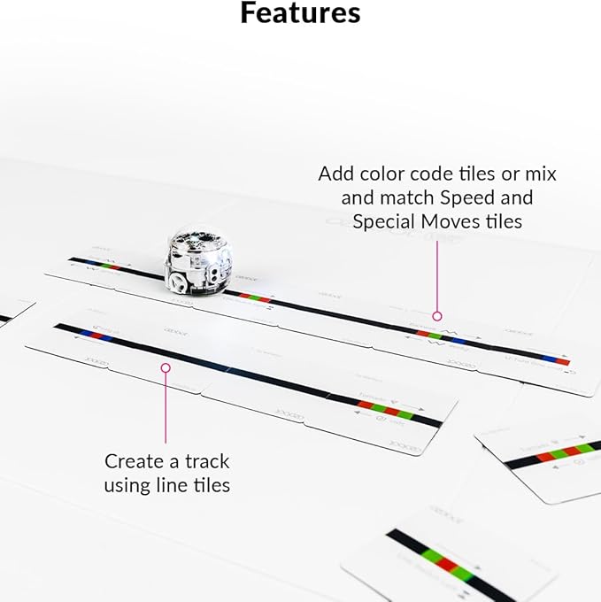 Ozobot Color Code Magnets Base Kit: Interactive Coding Learning Tool for Kids Ages 5+, Enhances Logic & Problem-Solving Skills, Classroom Education, 36 Tiles, Evo Required Not Included