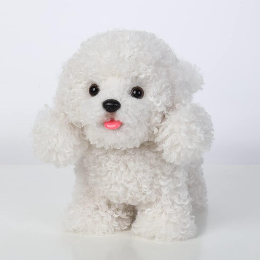 Electronic Walking Poodle Stuffed Dog Toy, Realistic Interactive Puppy Pet Dog, Walking, Barking,Wagging Tail & Talking,Present Pet Gifts for 3+ Year Boys Girls