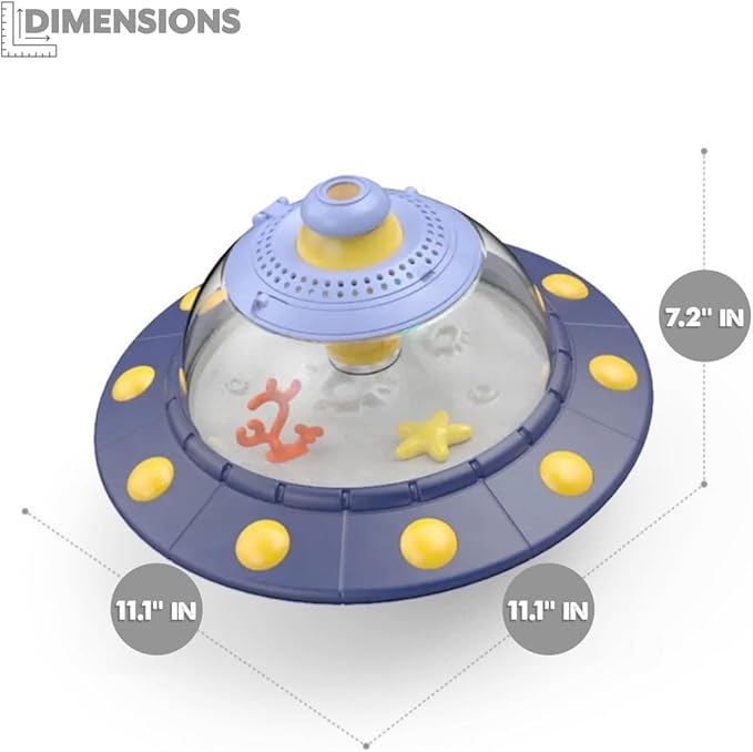 JDS Educational UFO Observation Display - Portable Fishbowl, Insect/Critter Habitat, Terrarium, Enclosure, and Plant Observatory with Magnifying Glass - STEM Toy for Kids