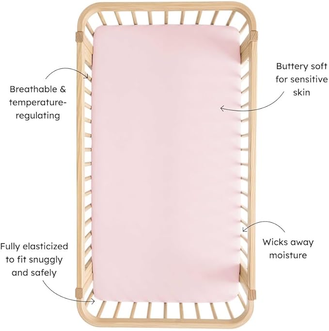 Blush Crib Sheet by Kyte Baby