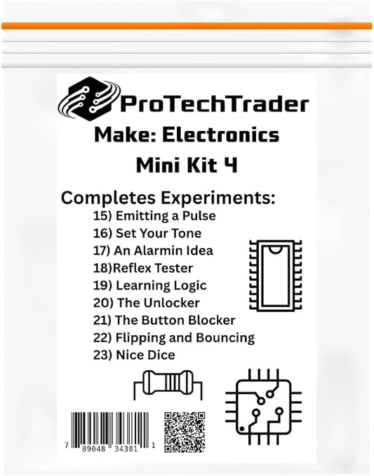 Make: Electronics Mini Kit 4 Educational Electronic Component Pack That Follow Experiments in Charles Platt's 3rd Edition Book (PTTMini3rd-Comp4)