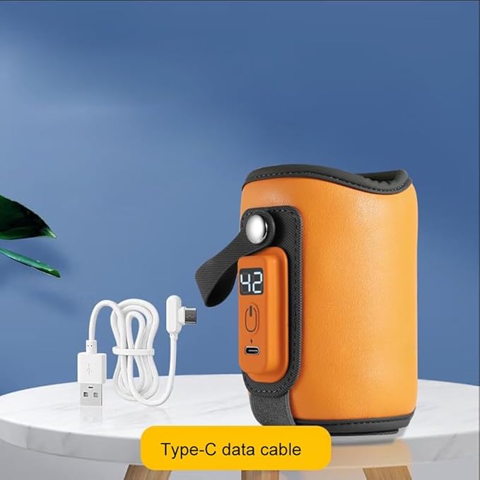 Baby Bottle Warmer, Portable Bottle Warmer, Baby Bottle Insulation Cover Bottle Warmer with LED Display, Heating Accurate Temperature Control for Travel Camping