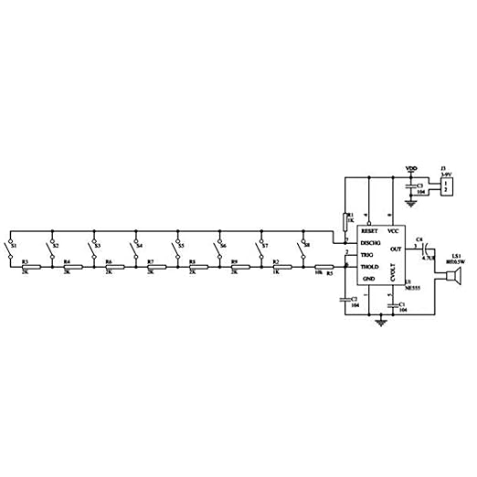 Soldering Practice Kit DIY Electronic Organ Plug-in Circuit Kit Learn Soldering Kit for DIYers Learning Electronics (05DZQ04)