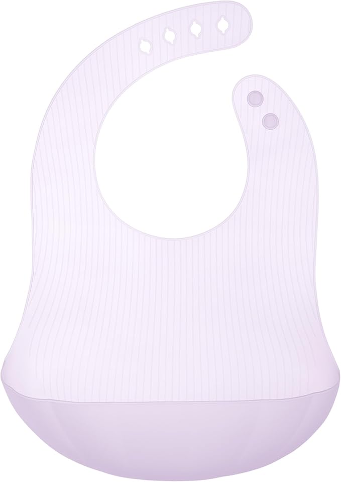 Olababy Fold N Go Silicone Baby Bib w Travel Case | Lightweight Design Eases Pressure Bruising for Infants & Toddlers