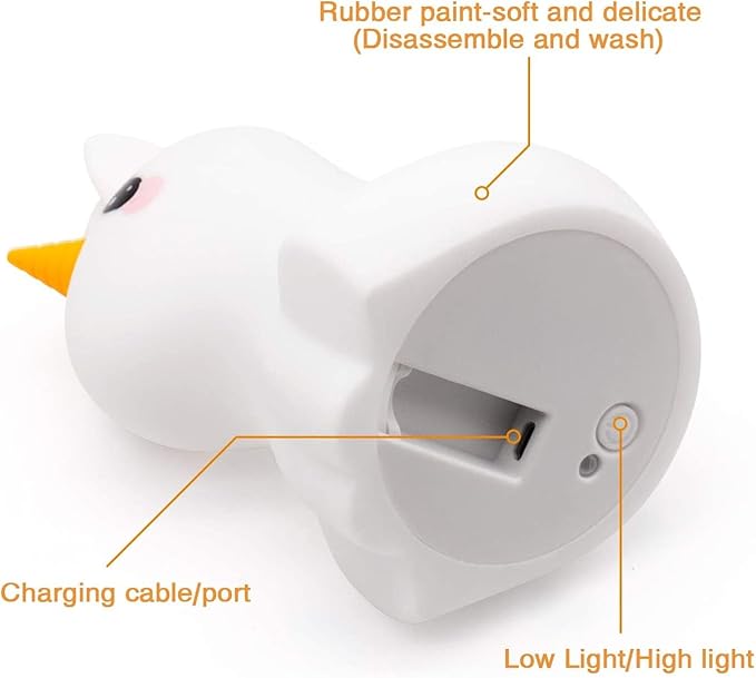 Night Light Kids, Safe Soft Silicone Bedside Lamp, Baby Nursery Lamp, 9 Colors with Remote Control, USB Rechargeable LED Multicolor Lamp for Children/Bedroom/Child Gift - Medium Unicorn