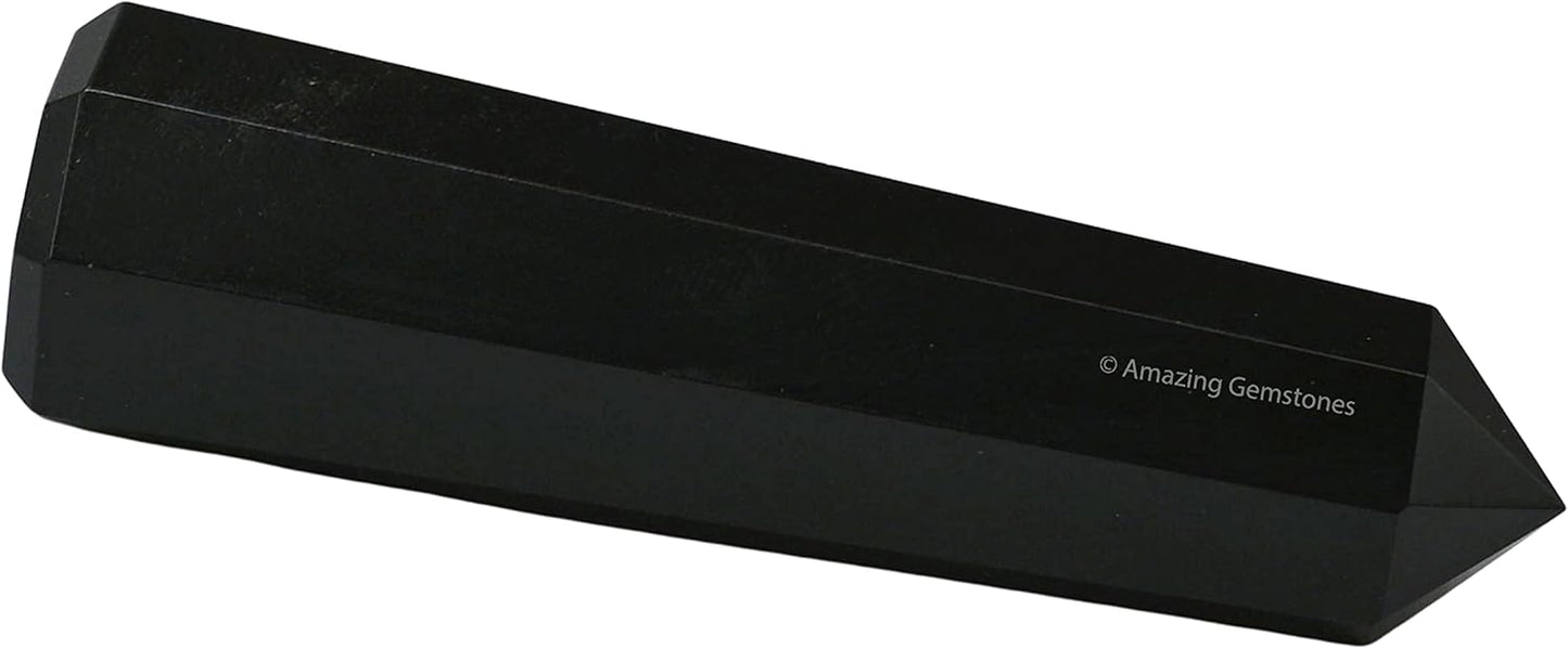 Amazing Gemstone Black Obsidian Crystal Towers ~ Natural Healing Crystal Point Obelisk for Reiki Healing and Crystal Grid (3- Inch)