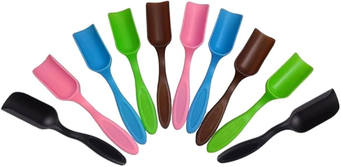 10Pcs NINGDAN Mini Shovel,Plastic Mini Gardening Shovel Spoons Soil Scoops,Cultivation Digging Transplanting Tools for Succulents Potted Flowers,Succulent Sand Scoops/Coffee Beans/Milk Powder Scoops