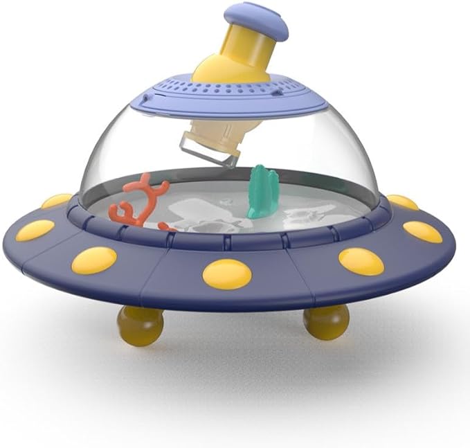 JDS Educational UFO Observation Display - Portable Fishbowl, Insect/Critter Habitat, Terrarium, Enclosure, and Plant Observatory with Magnifying Glass - STEM Toy for Kids