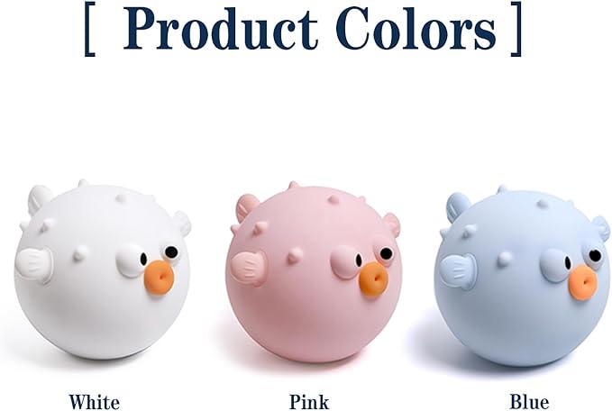 Cute Anemonefish Night Light, LED Squishy Night Lamp, Dimmable Timer Nursery Nightlight for Kids, Rechargeable Touch Lamp, Dorm Decor, Kids Funny Gifts (Blue Fish)