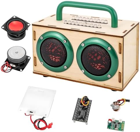 DIY Bluetooth Speaker Kit - STEM Projects for Kids & Adults Age 8-12-16, Build Portable Speaker with LED Light, Science Experiment Electronics Set, Birthday Gifts for 9 10 11 13 14 Year Old Boy & Girl