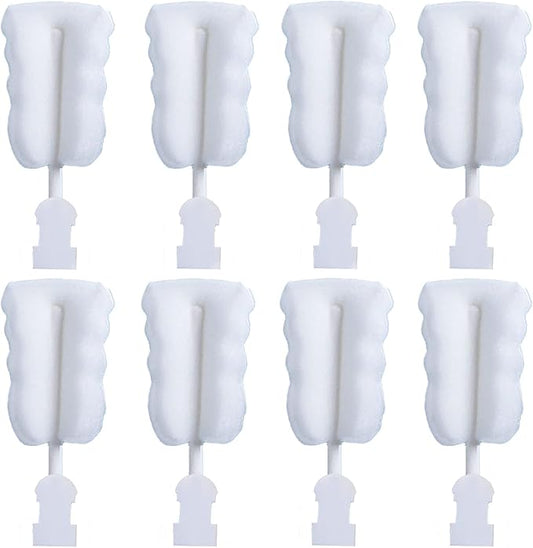 Bottle Brush Sponge Replacement Heads 8 Pack Durable Soft Sponge Brush Heads Environmental Protection Cup Cleaning Refill Heads Without Handle (Brush Heads 8PCS)