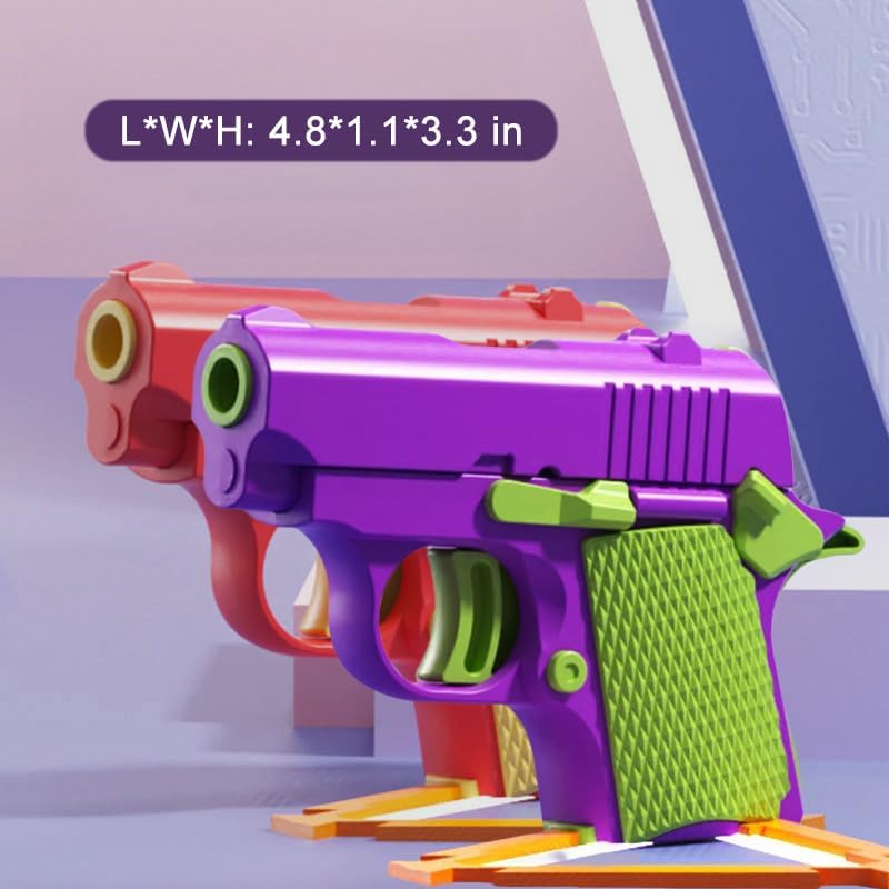 2024 New 1911 Model Radish Fun and Safe Toys,Fidget Toys Suitable for Relieving ADHD and Anxiety,Stress Relief Funny Toys for Adults,The Fun Gift for Adults and Kids (Red&Purple / 2 PCS Pack)