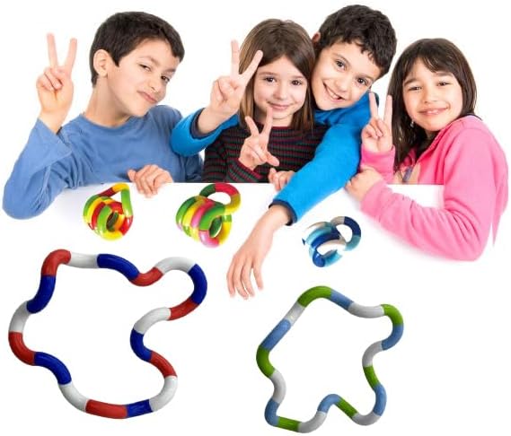 12PCS Multicolor Twisty Fidget Toys for Relaxation, Relaxation Therapy and Stress Relief Education Toys for Unique Fidget Experience, Brain Imagination Tools (4 colors)