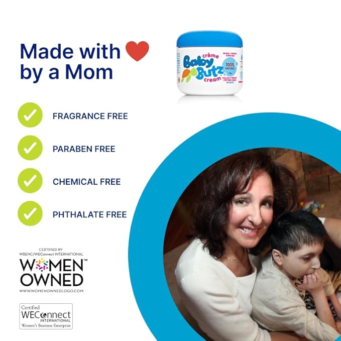 Diaper Rash Cream | 100% Natural Zinc Oxide Maximum Strength Butt Paste | Barrier Baby Cream to Help, Relieve, & Prevent Diaper Rash | Hypoallergenic Remedy for Newborns, Infants | 4oz