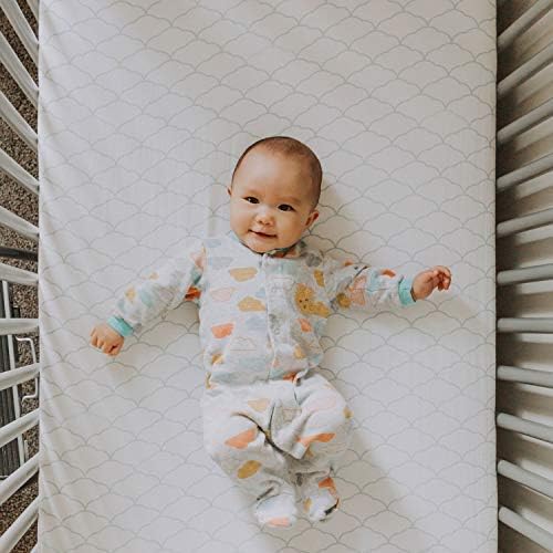 Newton Baby Fitted Single Layer Crib Sheet (2-Pack) - Ultra Breathable and Soft, Organic Cotton, Fits All Standard Cribs, White Dreamweaver
