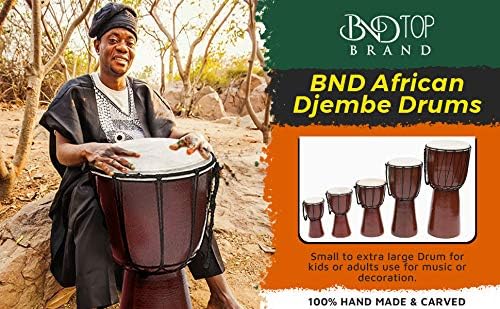 Drum Djembe is a Rope goat skin Covered Goblet African Drum Played by Hands West Africa style jembe for drums circle and more (6x12)